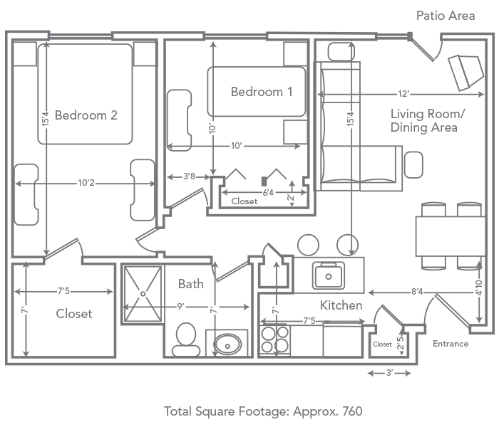 Two Bedroom Floorplan